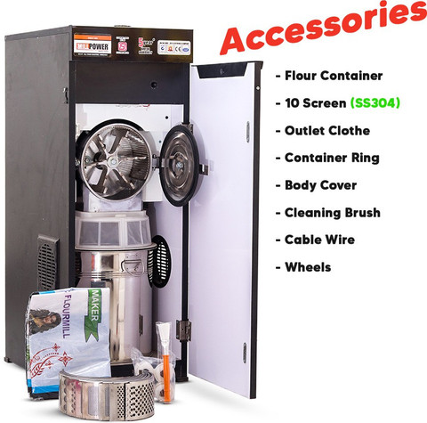 MILL POWER SINCE 1983 Flour Mill Machine (Atta Chakki) 1.5 Hp