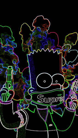 supreme simpsons wallpaper iphone