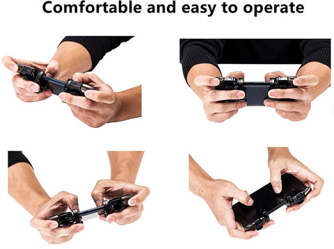 BattleMods F1 Trigger Mobile Gaming - Per BGMI, Free Fire, COD Mobile | Design Regolabile | Tecnologia Capacitiva | Nero - Foto 2