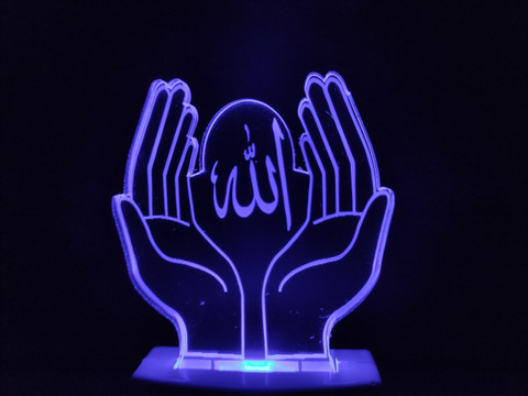 Allah Rgb kampbros ALLAH KI DUA Acrylic 3D Illusion RGB 7 Colour Changing LED ...