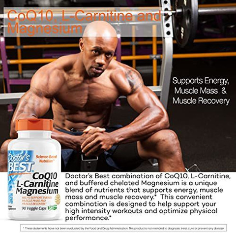 l carnitine olimp Doctor's Best Coq10/l-Carnitine/Magnesium Unique Blend, Supports Energy,  Muscle Mass & Muscle Price in India