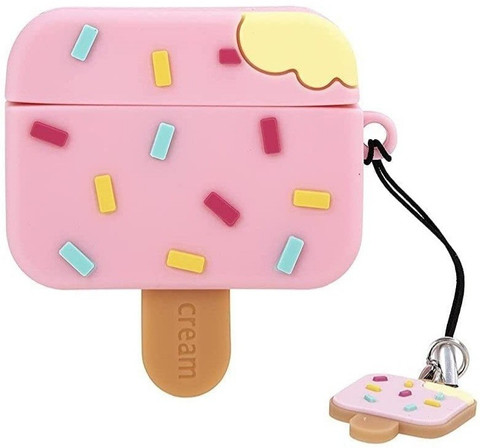 ICECREAM AIR POD SILICON CASE。 KHR Back Cover for Apple AirPods Pro | Cute Icecream Character