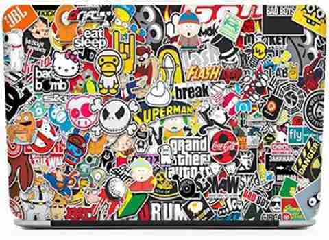 WeCre8 Skin's Sticker Bombing Premium Quality Laptop Skin Stretchable ...
