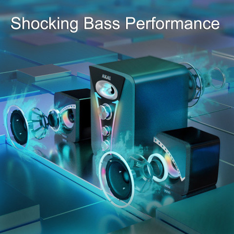 Buy Akai Zest MS2222 2.1 Channel Wired Gaming ,PC Speaker with