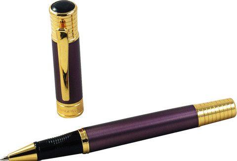 Dikawen 8038 Purple Color Lacquer Finish 18KGP Gold Plated Trims