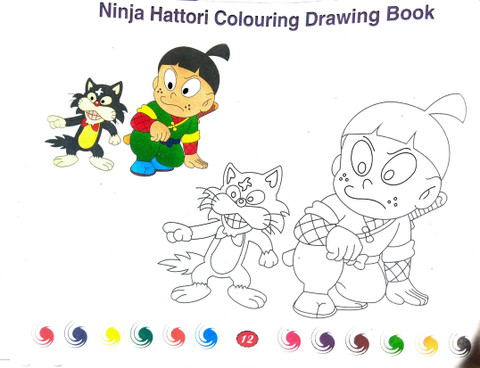 ninja hattori coloring book