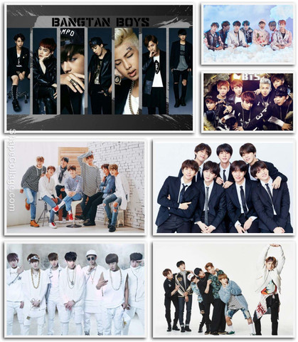 Pack of 7 BTS Band Members Photos collections| for BTS Army| HD+
