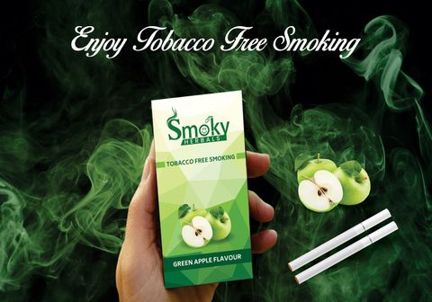 cigarette apple flavour Smoky Herbals Green Apple Flavour 100% Tobacco & Nicotine Free Cigarette -  (50 Sticks) Smoking Cessations Price in India - Buy Smoky Herbals Green Apple  Flavour 100% Tobacco & Nicotine Free Cigarette