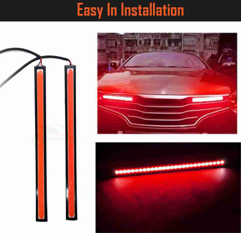 Sigmatech Fancy Red Led strip light DRL ZX Brake Light Motorbike