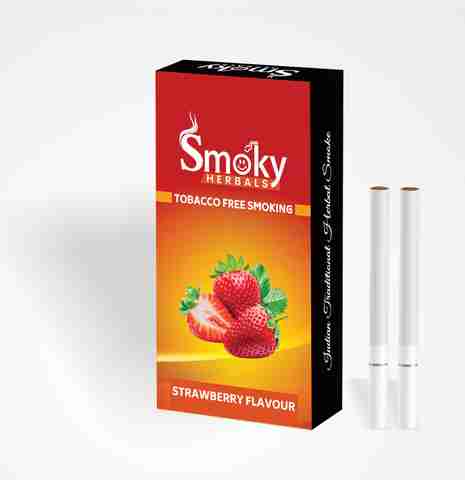 Smoky Herbals 100% Tobacco & Nicotine Free Cigarette - Strawberry Flavour -  1 Packet Smoking Cessations Price in India - Buy Smoky Herbals 100% Tobacco  & Nicotine Free Cigarette