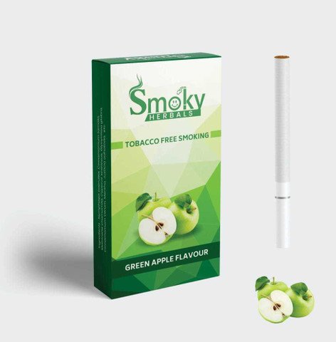 Smoky Herbals 100% Tobacco & Nicotine Free Cigarette - Green Apple Flavour  - 1 Packet Smoking Cessations Price in India - Buy Smoky Herbals 100%  Tobacco & Nicotine Free Cigarette