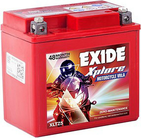 lost sup d 5”7 EXIDE Xplore 5Z Battery for Bike 5 Ah Battery for Bike Price in