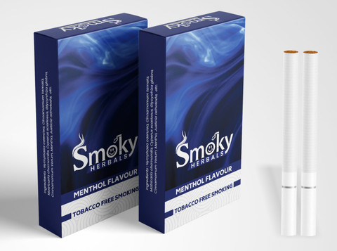 menthol flavour cigarette Smoky Herbals Menthol Flavour 100% Tobacco & Nicotine Free Cigarette ( Pack  of 2 ) Smoking Cessations Price in India