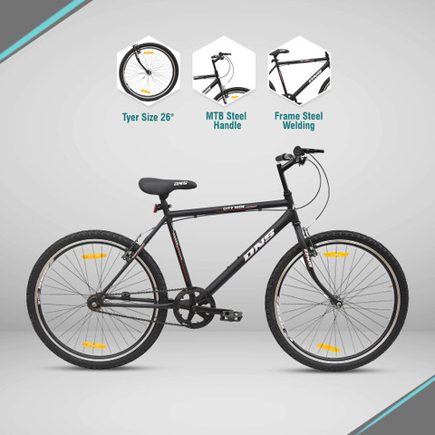 DNS BIKES CityRide 26T Cycle for Men Single Speed Steel