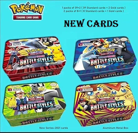 FEDOY Pokemon Trading card Sword & Shield Battle Styles Tin Box with 2  Booster Pack - Pokemon Trading card Sword & Shield Battle Styles Tin Box  with 2 Booster Pack . Buy