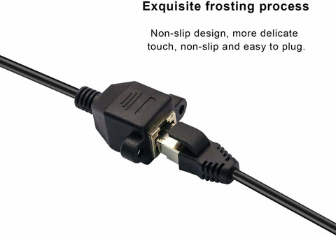 2-Pack Ethernet Extension Cables - RJ45 Male To Female, 2ft/60cm Cat6 Network Extender For Router & Devices