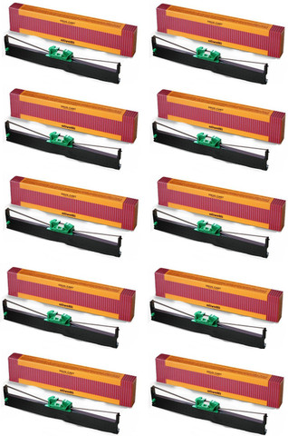 Lot De 10 Rubans Noirs Compatibles Imprimante Olivetti PR2/PR2 E/PR2 PLUS/PRII - Réf B0375/F90146 - Neuf Sous Emballage