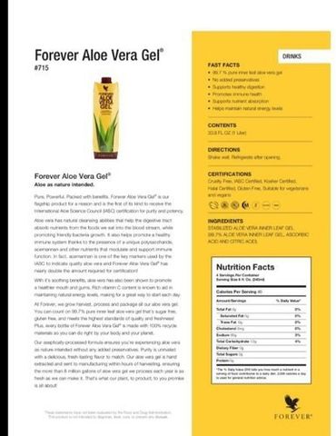FOREVER Aloe Vera Gel (1Lit) 100% Original Product Price in India - Buy FOREVER  Aloe Vera Gel (1Lit) 100% Original Product online at Flipkart.com