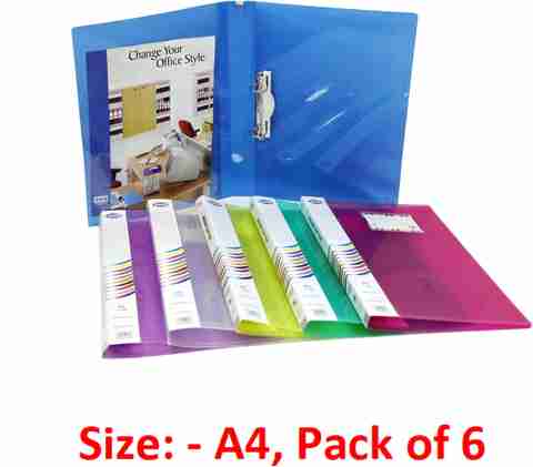 Flipkart.com | SAGA Polypropylene 25 MM Ring Binder File 2D Ring for A4 ...