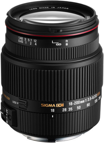 未使用に近い Sigma 18-200mm 3.5-6.3 OS Canon SIGMA 18 - 200 mm F3.5-6.3 II DC (OS) HSM for Canon Digital SLR