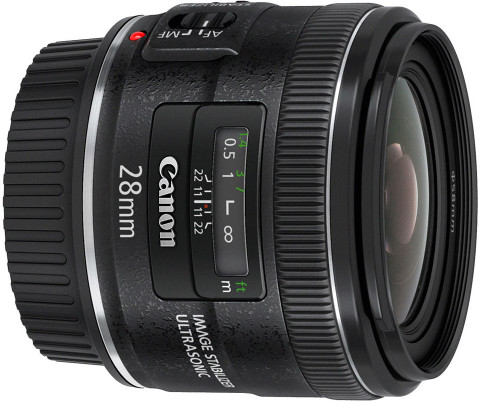 Canon EF 28 mm 1:2.8 IS USM Wide-angle Prime Lens - Canon