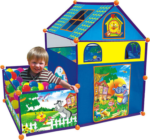 EMOB Baby Tent Kids House with Colourful Balls - Baby Tent Kids