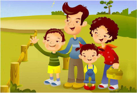 family wallpaper cartoon