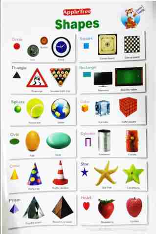 Apple Tree Shapes PreSchool -1 ( 13.5 inch * 19.5 inch) Wall Chart ...