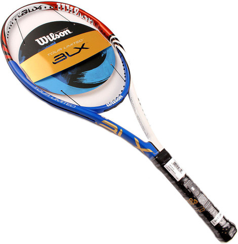 WILSON BLX Tour Limited White, Blue Unstrung Tennis Racquet - Buy