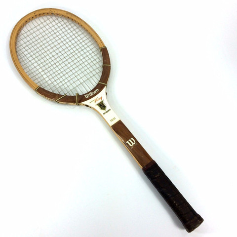 WILSON Billie Jean King Wood Tennis Racquet Vintage Collectible