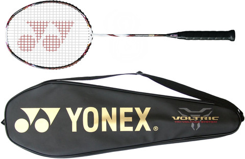 YONEX VOLTRIC 80 バドミントンラケット ケース付き YONEX Voltric 80 White, Gold Unstrung Badminton Racquet - Buy