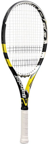 BABOLAT Aeropro Drive Jr Gt - Grip 0 Black, Yellow Strung Tennis
