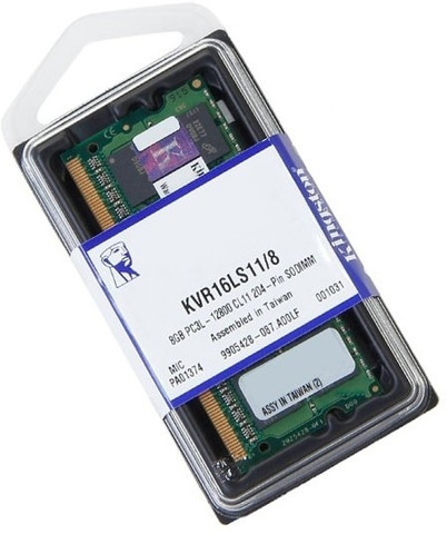 Kit RAM Kingston 8 GB DDR3 SO-DIMM - 2x4GB, PC3L-12800S, 1.35V, Occasion
