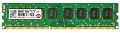 Transcend DDR3-1333 DDR3 4 GB (Single Channel) PC DRAM (JM1333KLN