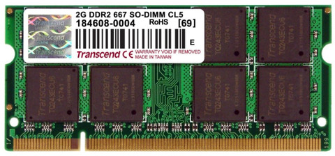 TRANSCEND 　PC2-5300/DDR2/ 667 　４GBメモリ 2枚セットノートブック用メモリ Transcend 508063 4GB 2x2GB PC2-5300 DDR2-667Mhz ECC CL5 240P Memory