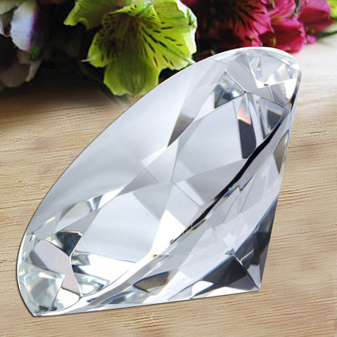 Divya Mantra Big Crystal Diamond For Healing Decorative Showpiece