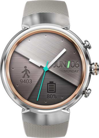 Asus Zenwatch3 Silver with Beige Rubber Strap Price in India