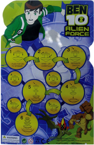 Ftoys Ben 10 Alien Force Active Spinning Top - Ben 10 Alien Force