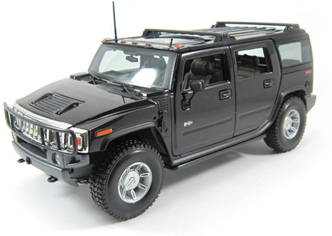 Maisto 2003 Hummer H2 Suv Black 1:18 by Diecast Scale Model Car