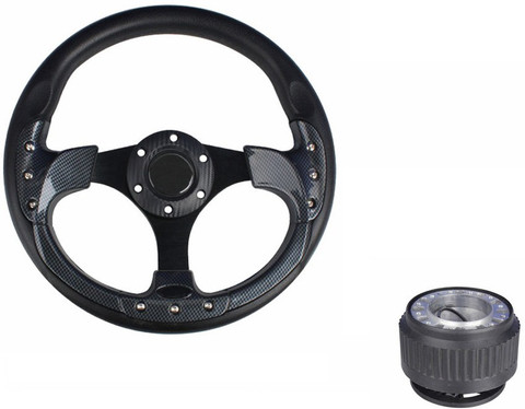 OEM Black 3 Spoke Sporty With Hub-Honda City Zx (2005- 08) Vehicle