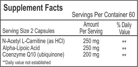vitacost coq10 alpha lipoic acid acetyl l carnitine hcl Vitamins & Supplements - Alpha Lipoic Acid - ALA - Plus Acetyl L-Carnitine main image 0