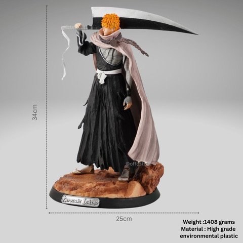 OFFO Bleach Anime Kurosaki Ichigo Action Figure for Home Decors