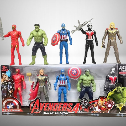 Toyporium Avengers Toys|Set of 5 Twist And Move Super Hero Action