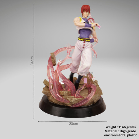 OFFO Hunter x Hunter Hisoka 2 Heads Action Figure for Home Decors
