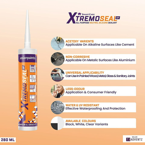 Xtremoseal GP All Purpose Acetoxy Silicone Sealant (Clear) from Asian ...