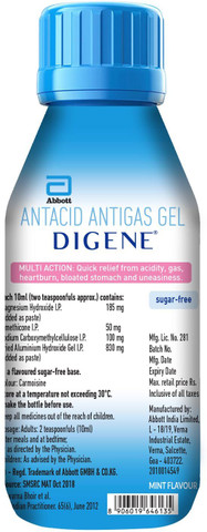 Digene Antacid Antigas |Mint Flavour (450 x 4's) Liquid Price in India ...