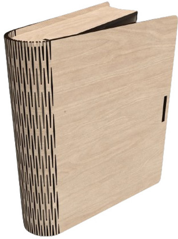 AmericanElm Wooden Book Box Set - Large and Medium Size - Storage