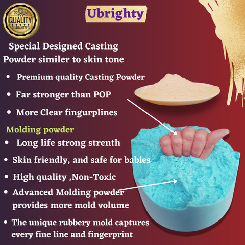 Ubrighty Ubrighty 3D Hand and Foot Casting Kit for Baby (Molding Powder 350gm ...