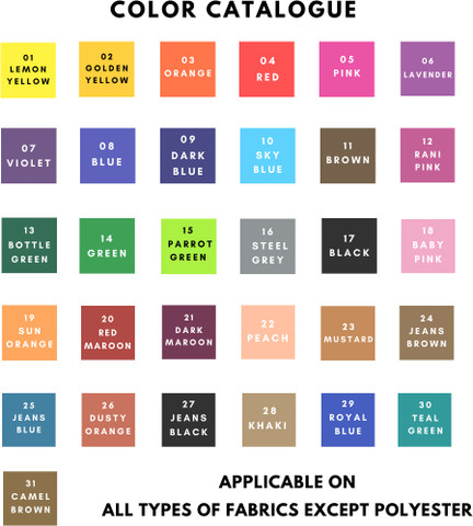 KADAM Pakka Rang Permanent Fabric Dye Colour | Shade No.09: Dark Blue ...