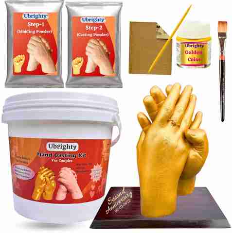 Ubrighty Ubrighty Hand Casting Kit for Couples, Baby, Gift, 3D Moulding Powder ...